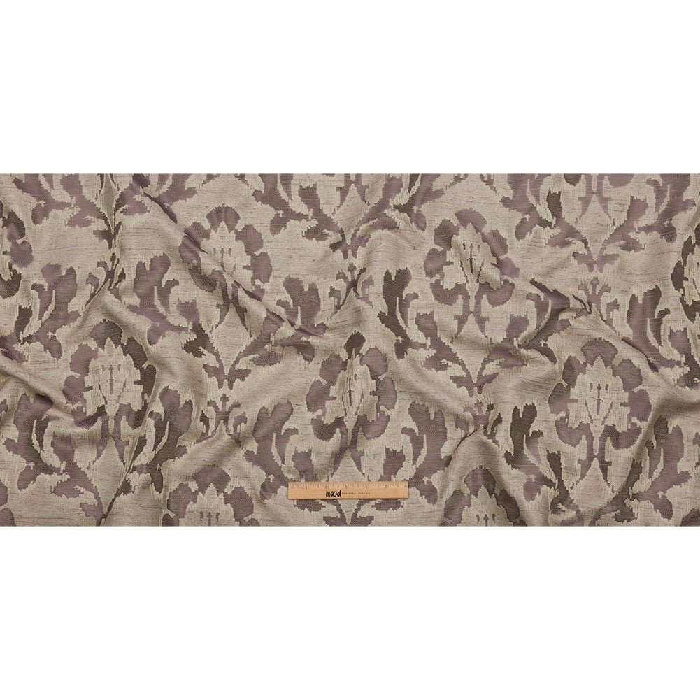Dusty Lilac and Oatmeal Abstracted Leaves Polyester Jacquard Full