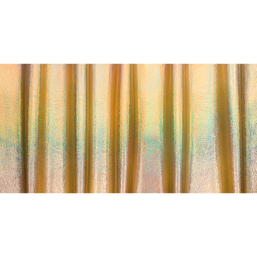 Crinkled Mirror Vinyl with Fabric Backing - Holographic Gold - Ingot Collection - Full