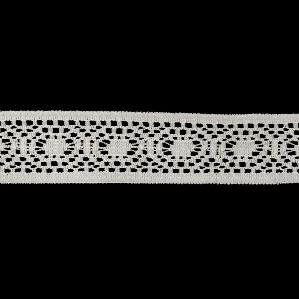 Famous NYC Designer Off White Geometric Lace Trim - 0.625" Detail