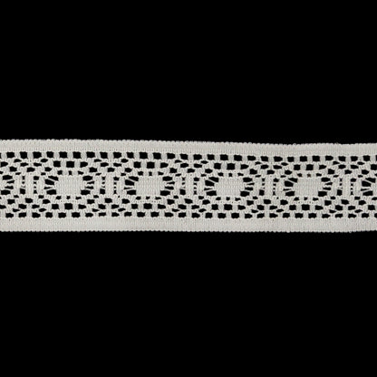 Famous NYC Designer Off White Geometric Lace Trim - 0.625" Detail