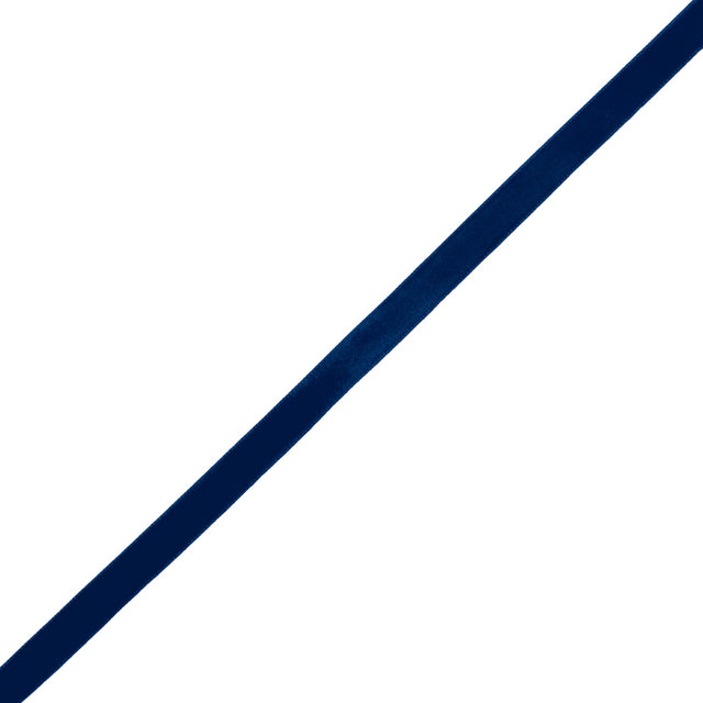 Navy Single Faced Velvet Ribbon - 0.375"