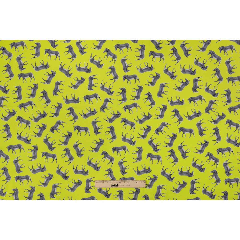Compression Swimwear Tricot, UV Protective with Aloe Vera Microcapsules - Neon Lemon Zebras - Caye Collection Full