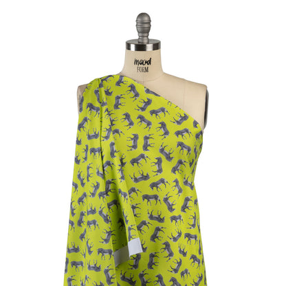 Compression Swimwear Tricot, UV Protective with Aloe Vera Microcapsules - Neon Lemon Zebras - Caye Collection Drape