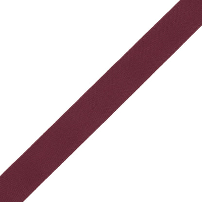 Tilly Eggplant Herringbone Cotton Twill Tape - 15mm