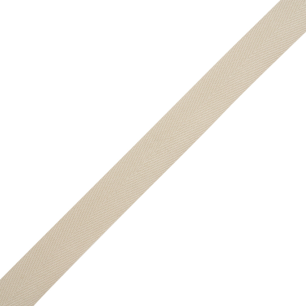 Tilly Khaki Herringbone Cotton Twill Tape - 15mm
