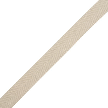 Tilly Khaki Herringbone Cotton Twill Tape - 15mm