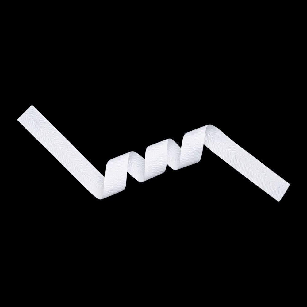 Tilly White Herringbone Cotton Twill Tape - 20mm Detail