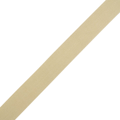Tilly Khaki Herringbone Cotton Twill Tape - 20mm