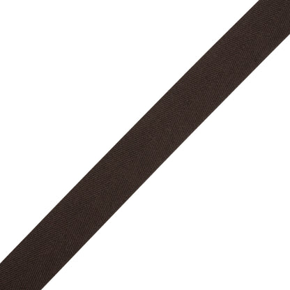 Tilly Black Coffee Herringbone Cotton Twill Tape - 20mm