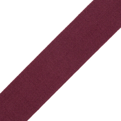 Tilly Eggplant Herringbone Cotton Twill Tape - 25mm