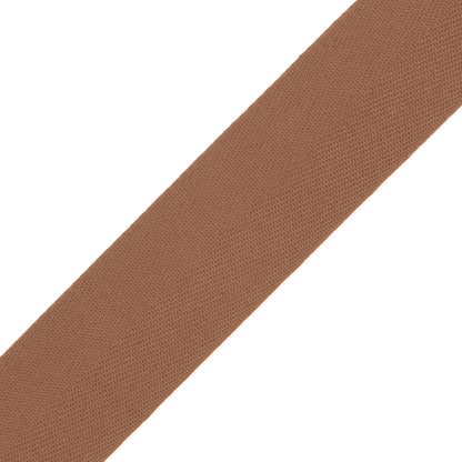 Tilly Coffee Herringbone Cotton Twill Tape - 25mm