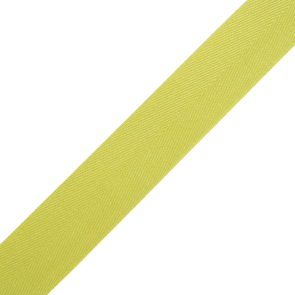 Tilly Light Chartreuse Herringbone Cotton Twill Tape - 25mm