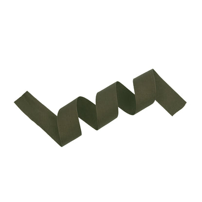 Tilly Rifle Green Herringbone Cotton Twill Tape - 25mm Detail