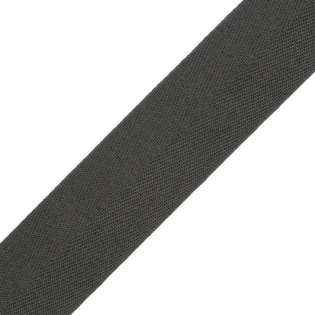 Tilly Shadow Gray Herringbone Cotton Twill Tape - 25mm