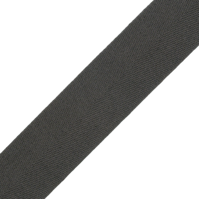 Tilly Shadow Gray Herringbone Cotton Twill Tape - 25mm