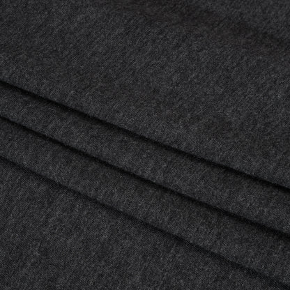 Cotton and Modal Jersey - Heathered Dark Gray Folded
