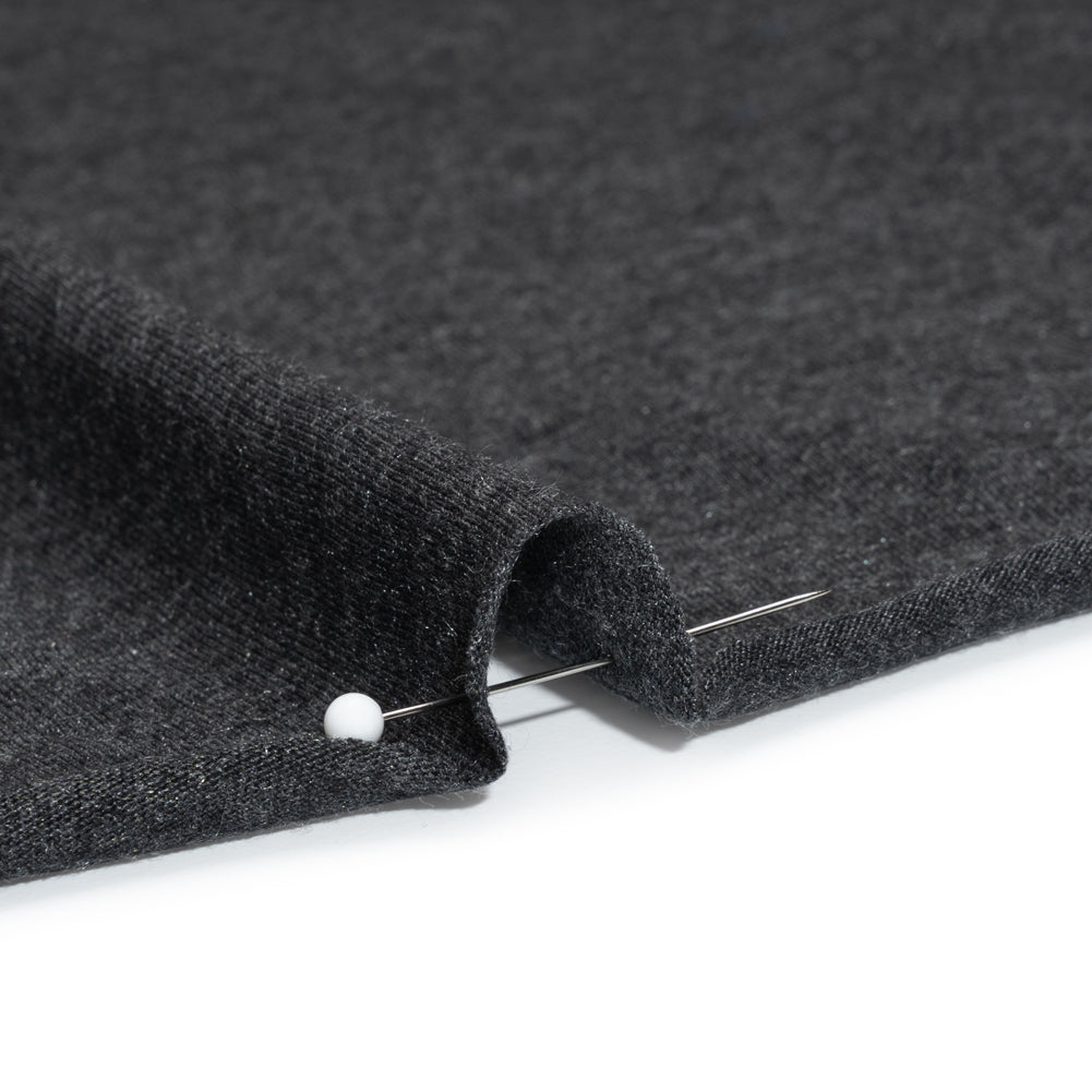 Cotton and Modal Jersey - Heathered Dark Gray Detail