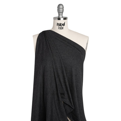 Cotton and Modal Jersey - Heathered Dark Gray Drape