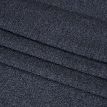 Cotton and Modal Jersey - Heathered Navy Blue Folded