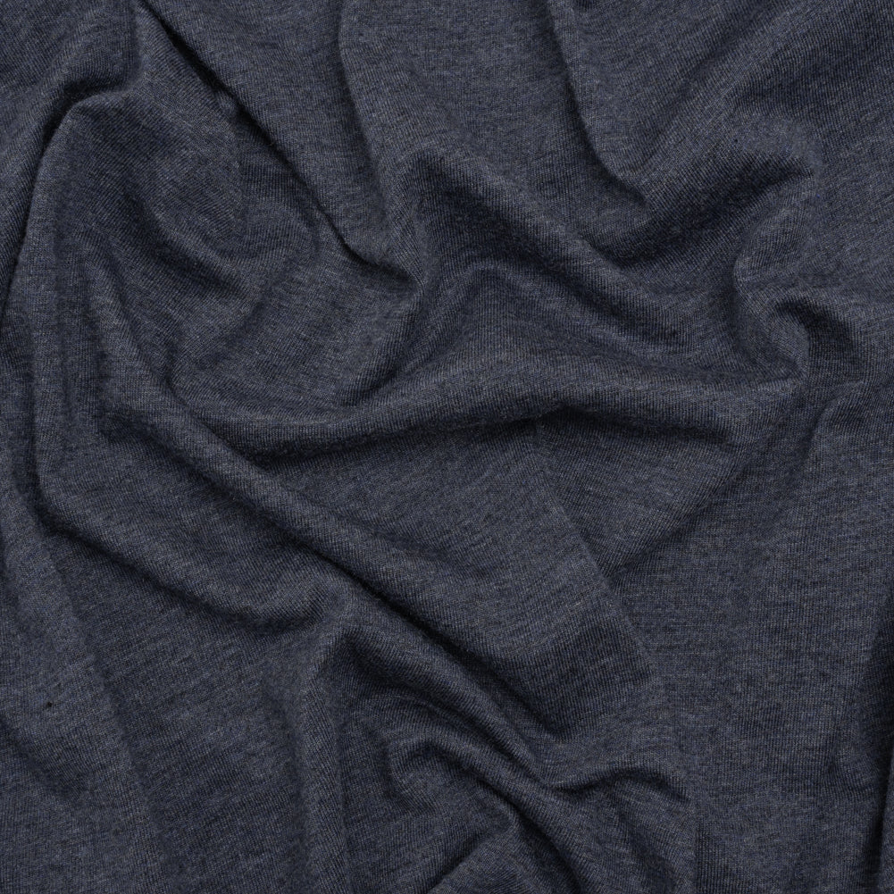 Cotton and Modal Jersey - Heathered Navy Blue