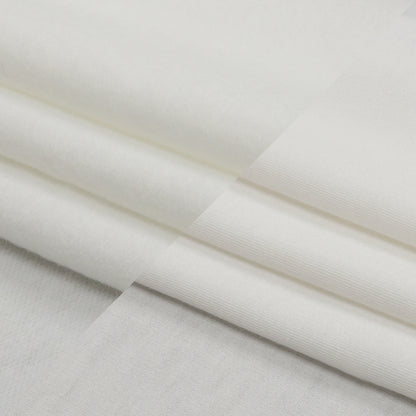 White Lightweight Polyester Sweatshirt Fleece Folded