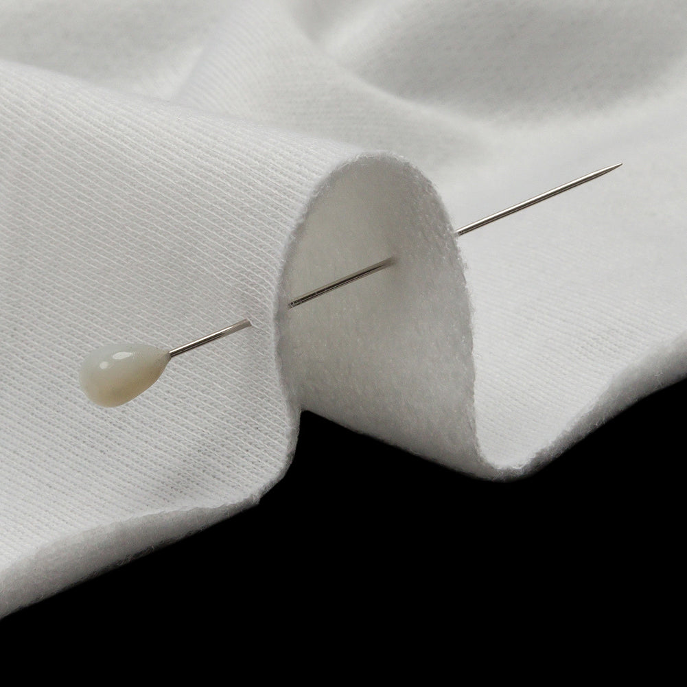 White Lightweight Polyester Sweatshirt Fleece Detail