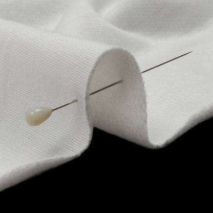 White Lightweight Polyester Sweatshirt Fleece Detail