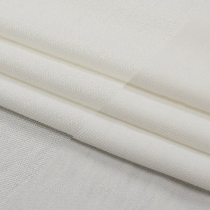 Off White Lightweight Polyester French Terry Folded