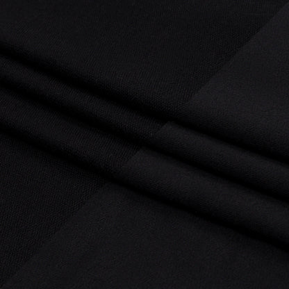 Black Stretch Rayon French Terry Folded
