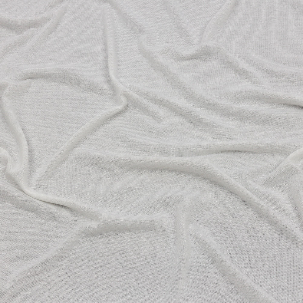 Off White Polyester Sweater Knit