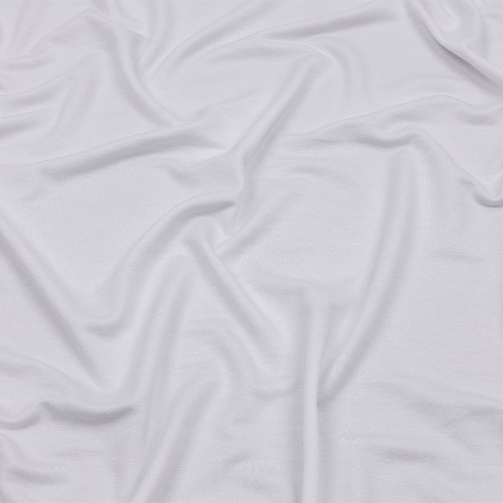 Off White Stretch Rayon French Terry