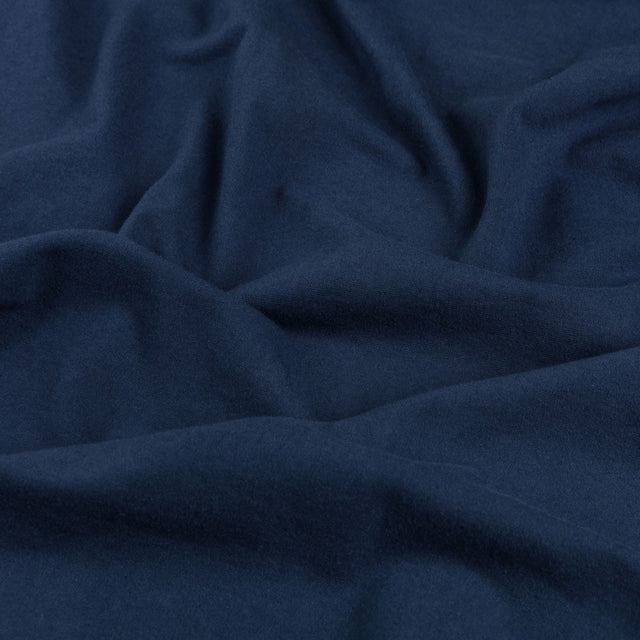 Muted Navy Stretch Cotton Jersey