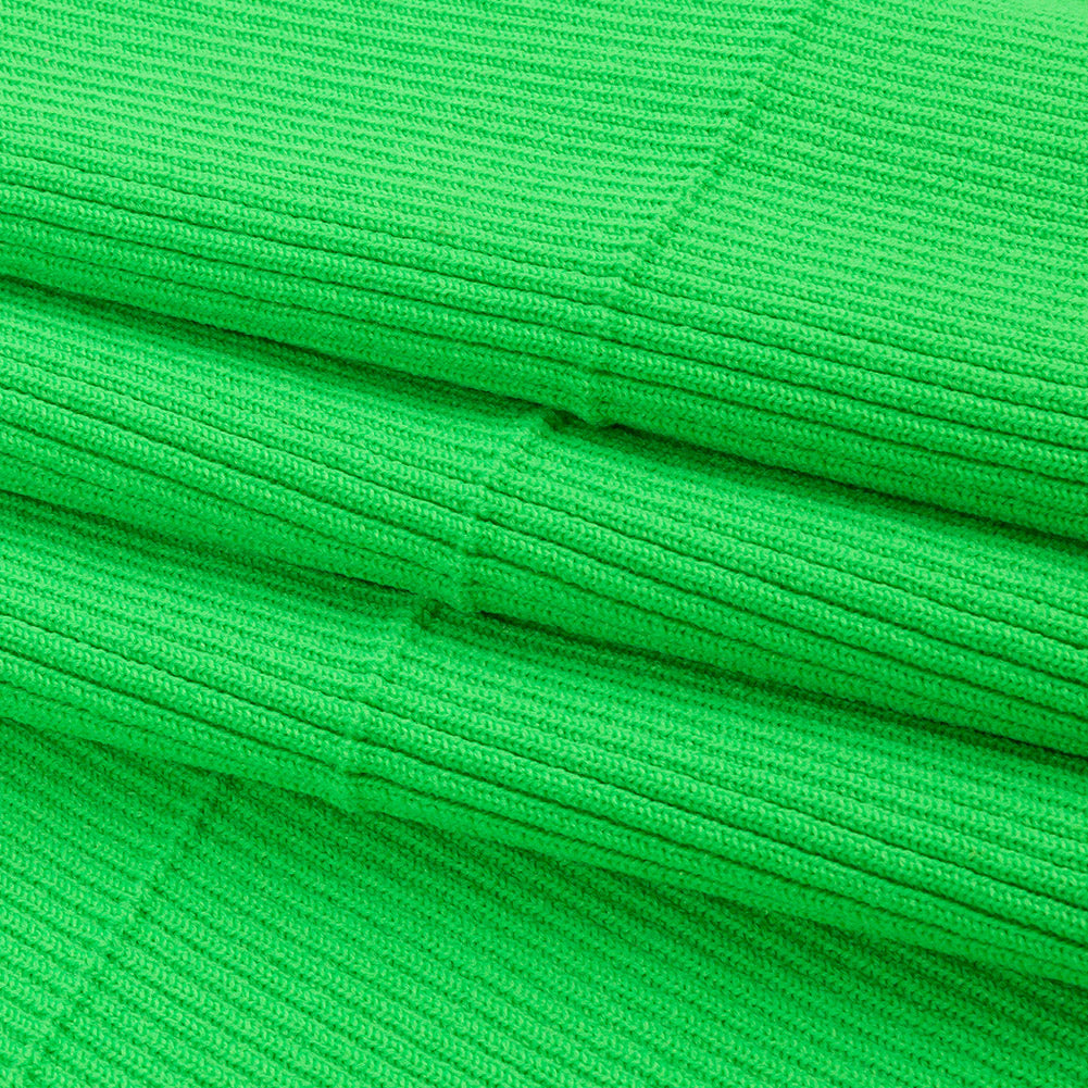 Grass Green Soft 2x2 Rib Knit Foldover Trim - 31" x 9" Folded