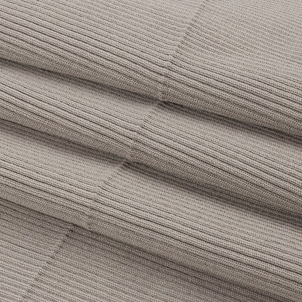 Silver Gray 2x2 Rib Knit Foldover Trim - 8" x 30" Folded