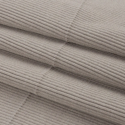 Silver Gray 2x2 Rib Knit Foldover Trim - 8" x 30" Folded