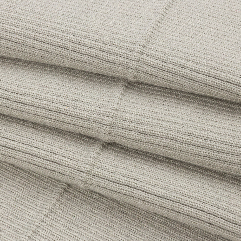 Cloud Gray 2x2 Rib Knit Foldover Trim - 37.5" x 7.5" Folded