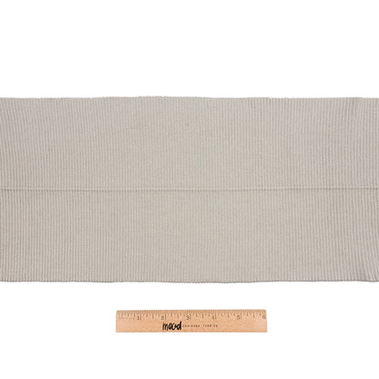 Cloud Gray 2x2 Rib Knit Foldover Trim - 37.5" x 7.5" Full