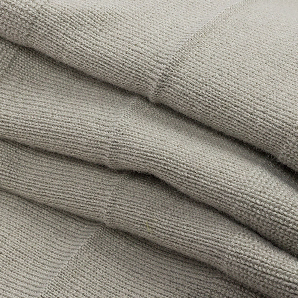 Gray Ruffled Foldover Rib Knit Trim - 37" x 6.5" Folded