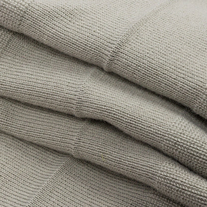 Gray Ruffled Foldover Rib Knit Trim - 37" x 6.5" Folded