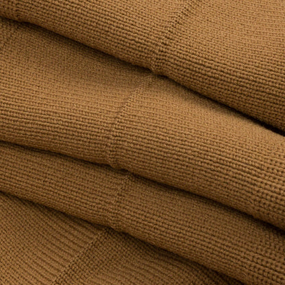 Tan Ruffled Foldover Rib Knit Trim - 39" x 6" Folded