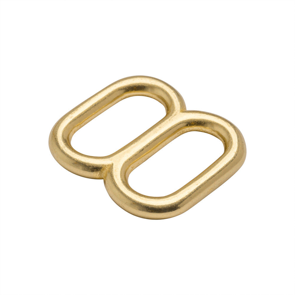 Gold Metal Double Loop Ring - 1.25" x 1.125" Folded