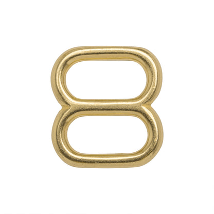 Gold Metal Double Loop Ring - 1.25" x 1.125"