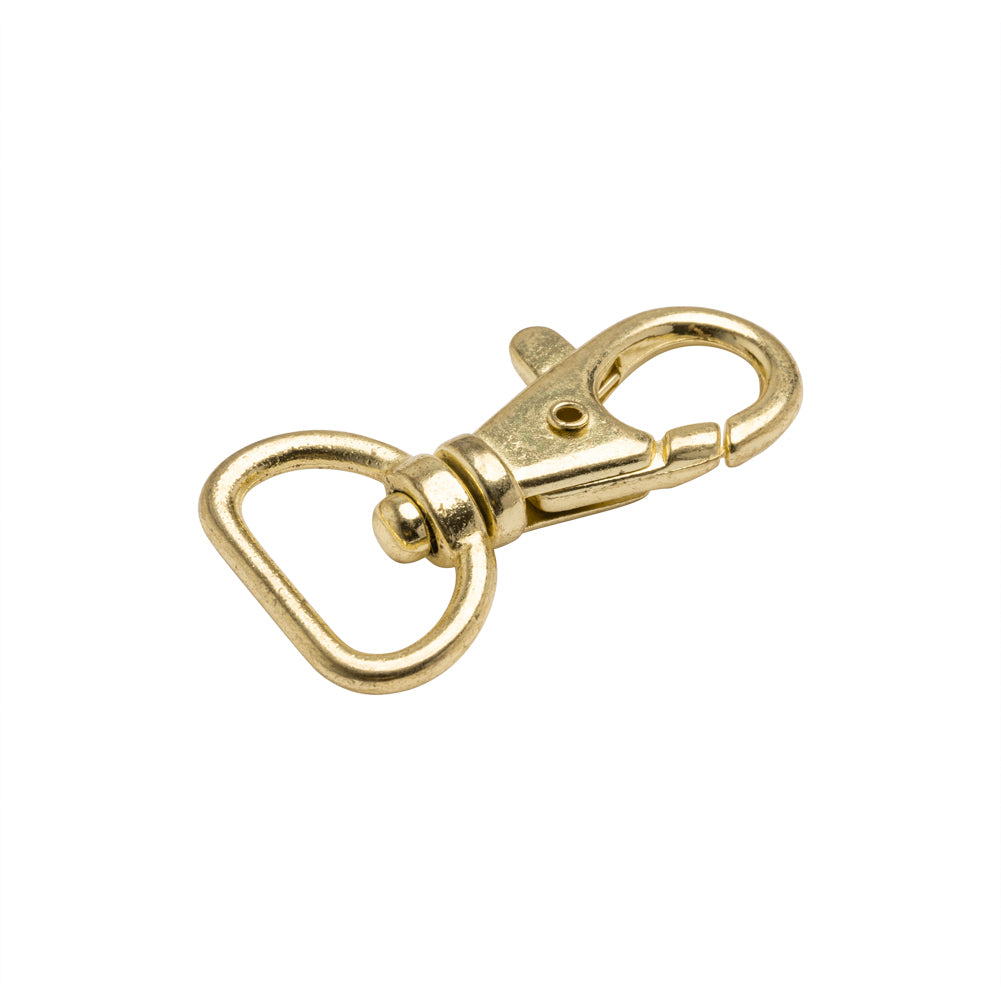 Bright Gold Metal Lobster Clasp - 1.625" x 0.875" Detail