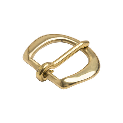 Polished Gold Rounded Metal Buckle - 2" x 1.75" Detail