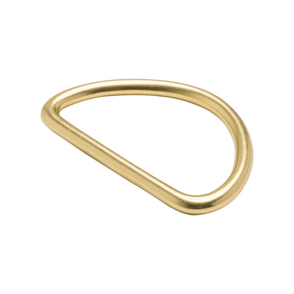 Polished Gold Metal D-Ring - 1.375" x 2" Folded