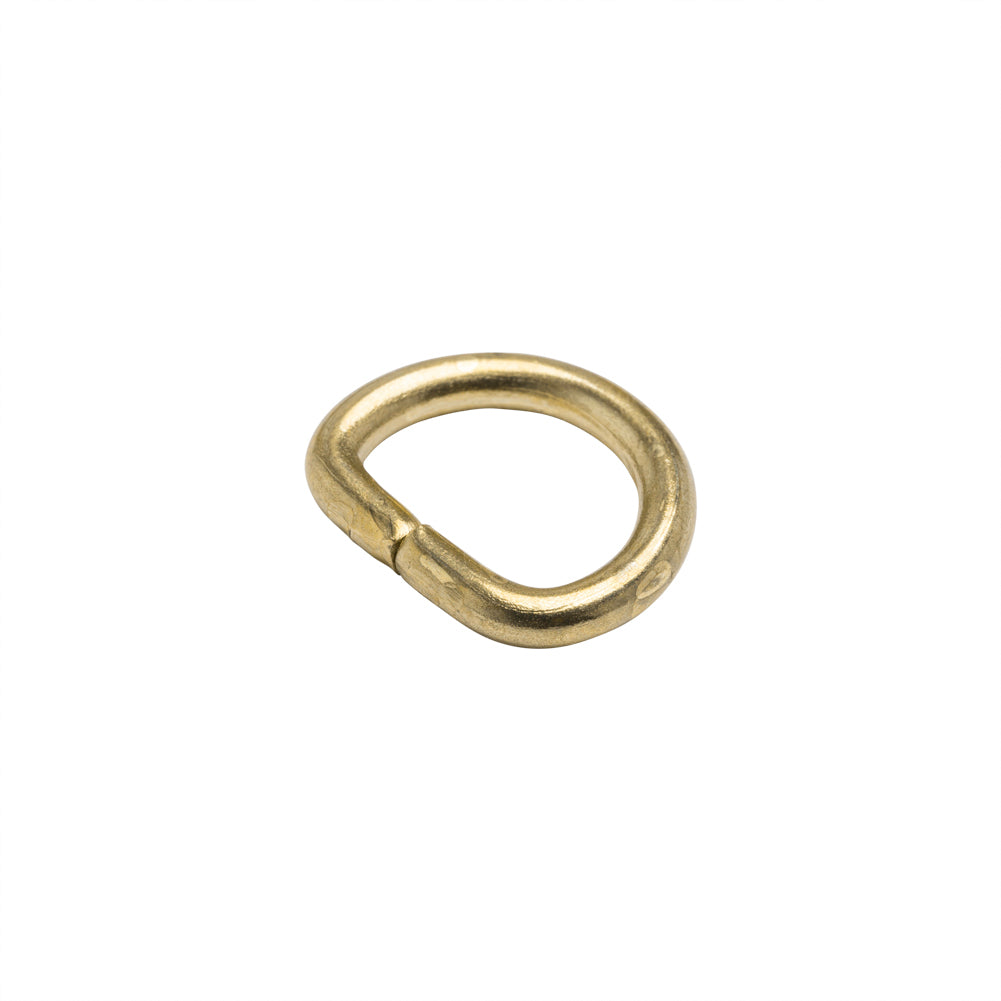 Gold Metal D-Ring - 0.625 x 0.5" Folded