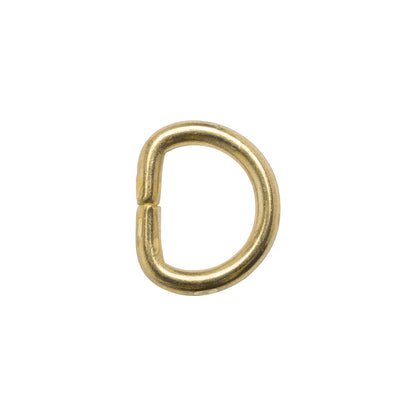 Gold Metal D-Ring - 0.625 x 0.5"