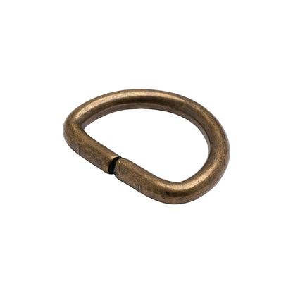 Bronze Metal D-Ring - 1.125" x 1.375" Folded