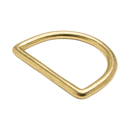 Polished Gold Metal Sharp Corners D-Ring - 1.5" x 2" Folded