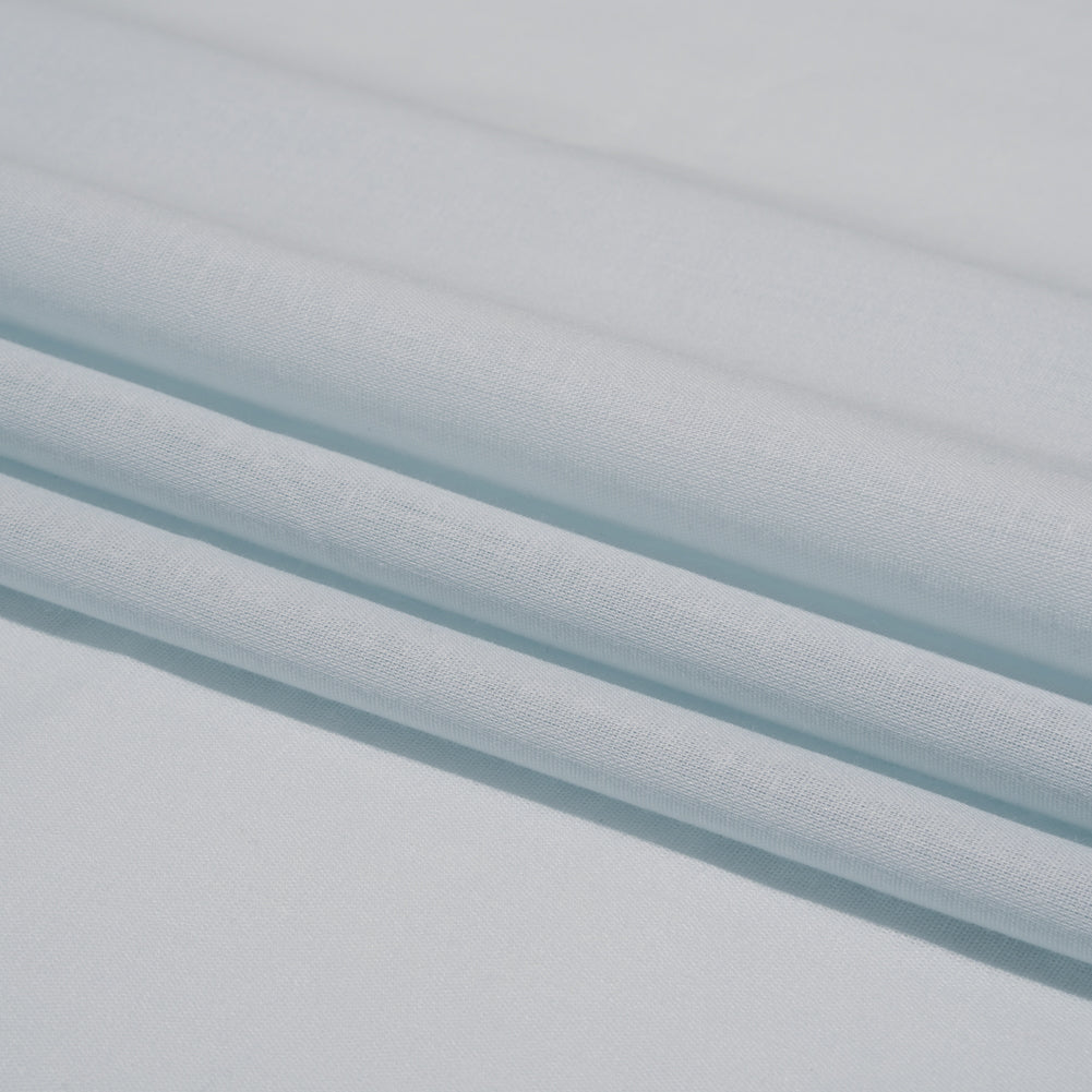 Mercerized Organic Egyptian Cotton Voile - Pale Blue - Toulouse Collection - Folded